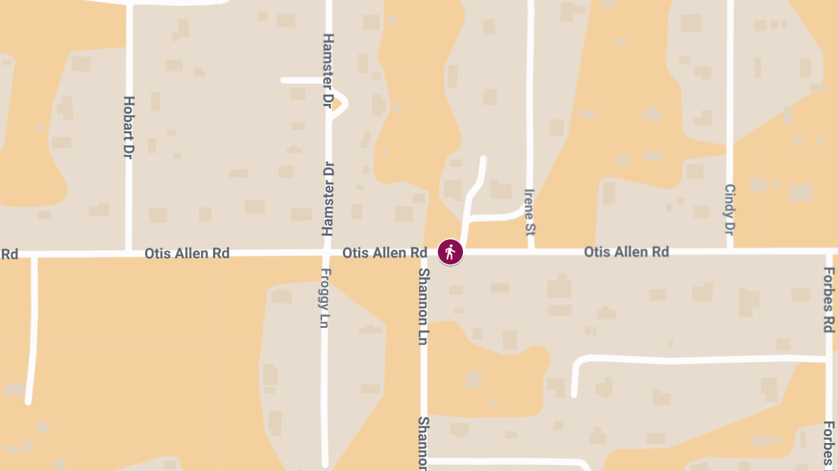 Injuries Reported in Hit-and-Run Crash on Otis Allen Rd at Shannon Ln