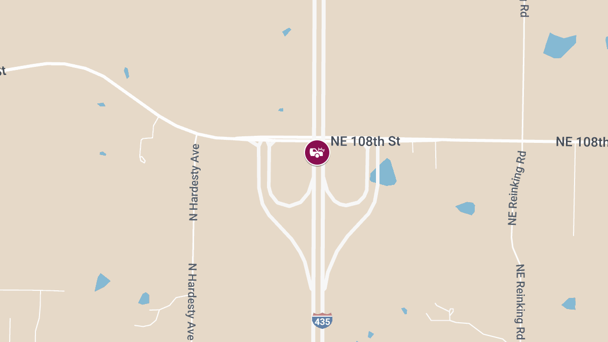 Injuries Reported in Overnight Crash on I-435 S at NE 108th St