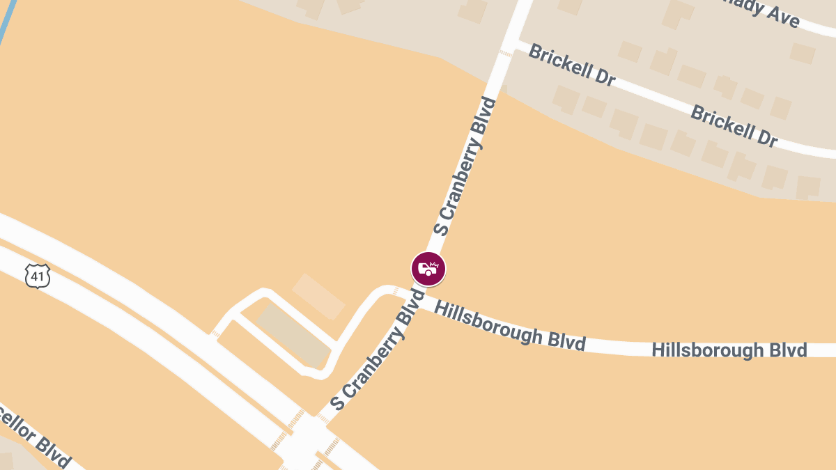 Injuries Reported in Two-Vehicle Crash at S Cranberry Blvd & W Hillsborough Blvd