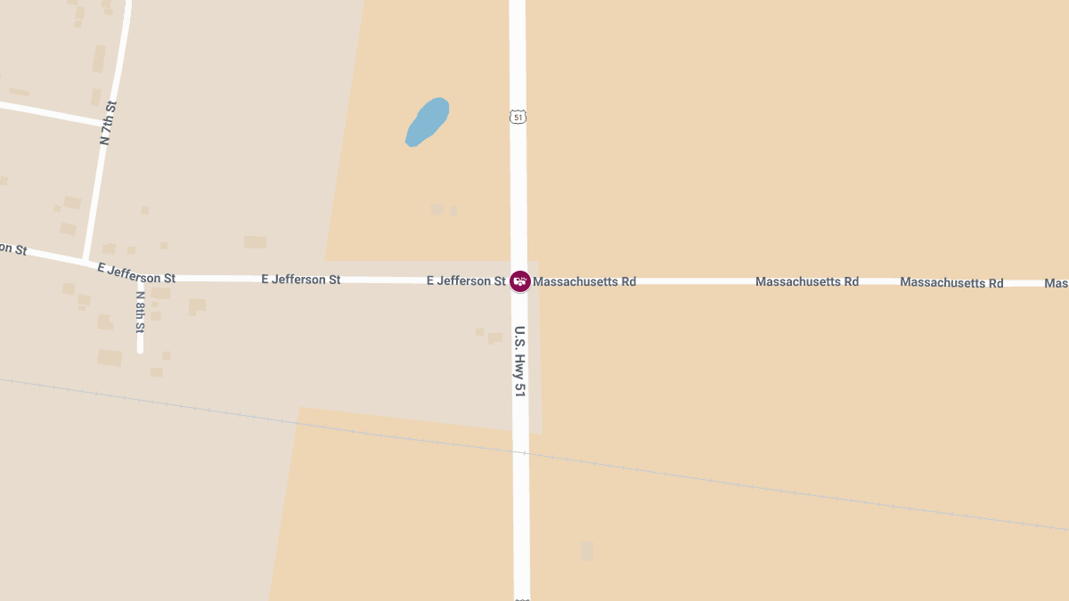 Injuries Reported in Two-Vehicle Crash on US 51 at Massachusetts Rd