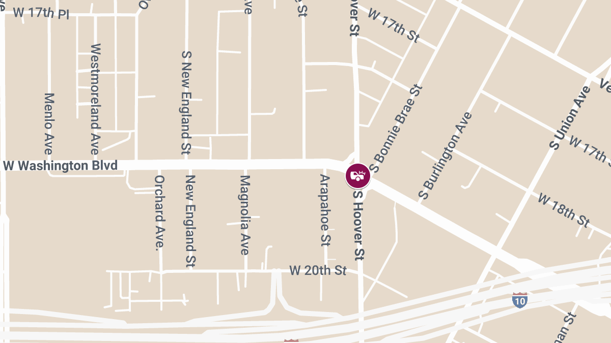 Injuries Reported in Vehicle Accident at S Hoover St and W Washington Blvd