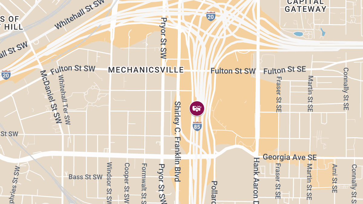 Injuries in Accident on I-75/85 SB Near Martin Luther King Jr Dr