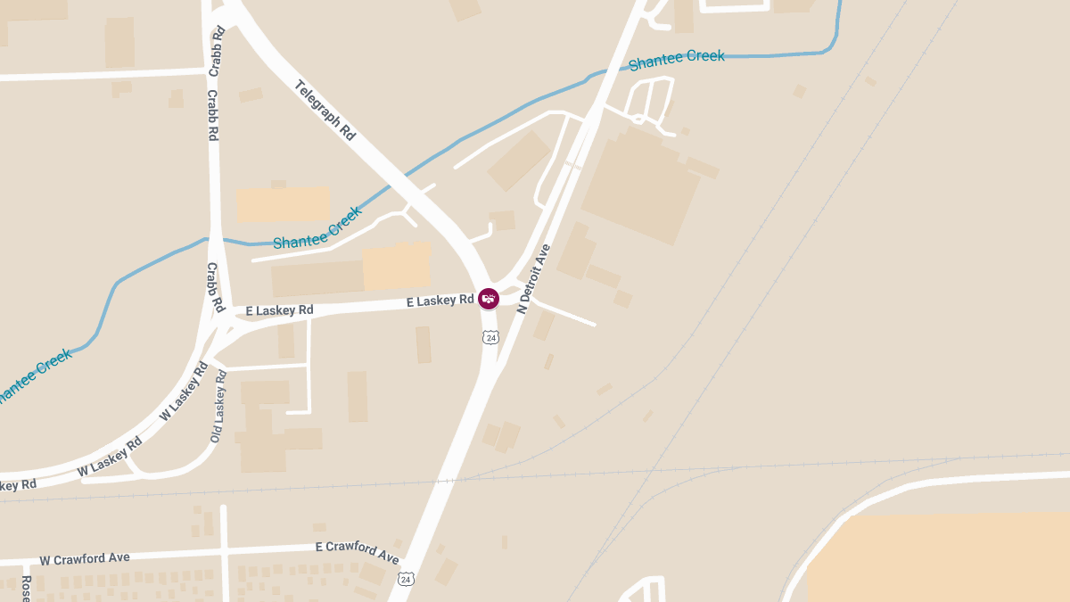 Injury Accident Involving Honda and Dodge Ram at Telegraph Rd & E Laskey Rd