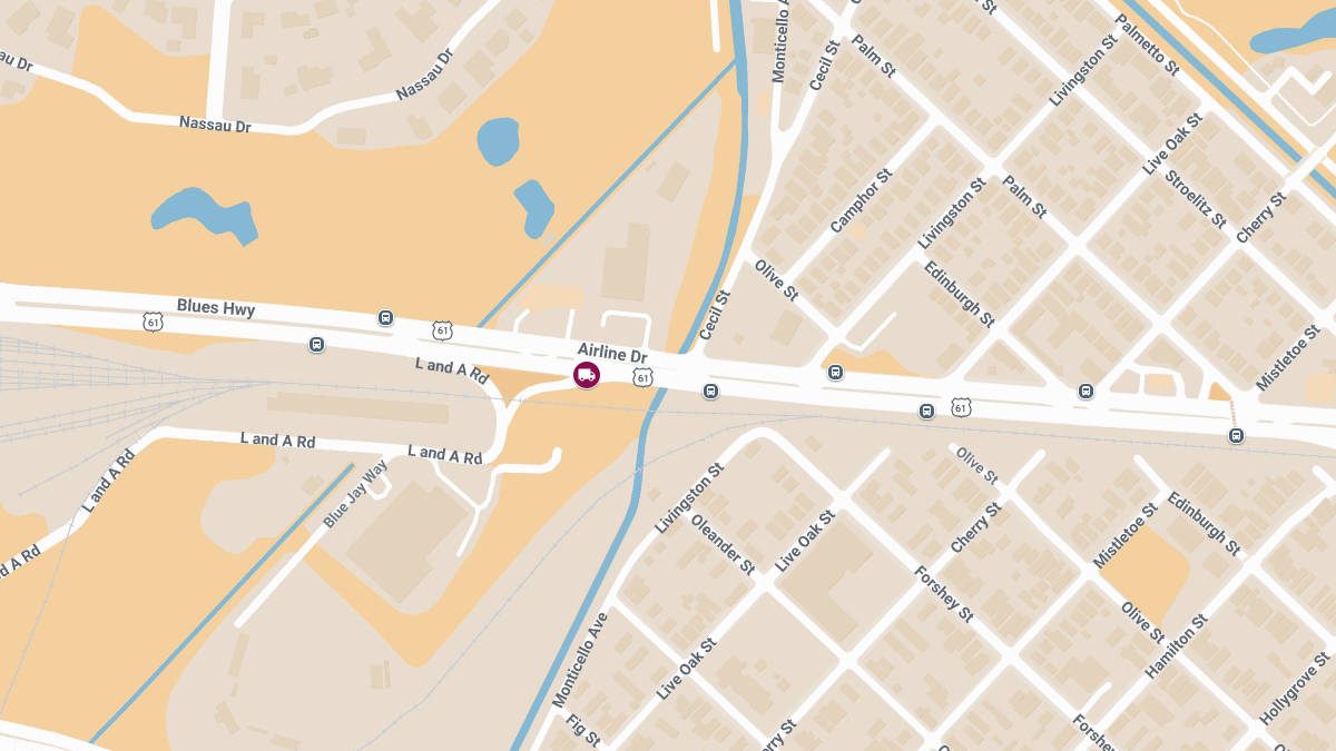 Injury Accident Involving SUV and Truck with Trailer at Airline Dr & L&A Rd