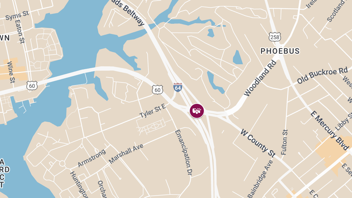 Injury Accident Involving Two Vehicles at Woodland Rd & I-64 Westbound