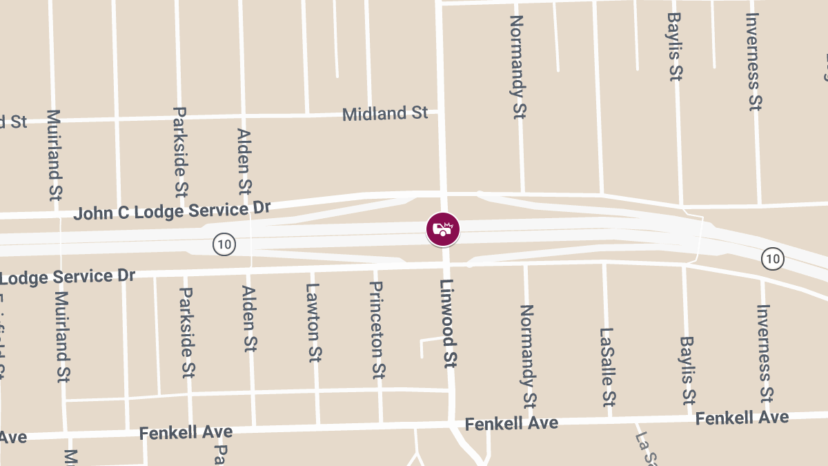 Injury Accident Near Linwood and Lodge Freeway