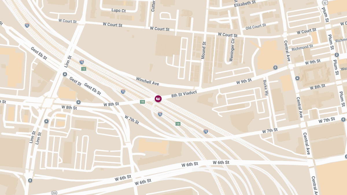 Injury Accident Near W 9th St and I-75 Off-Ramp