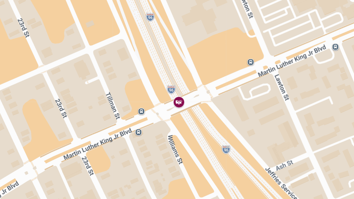 Injury Accident Reported Near I-96 and Martin Luther King Jr Blvd