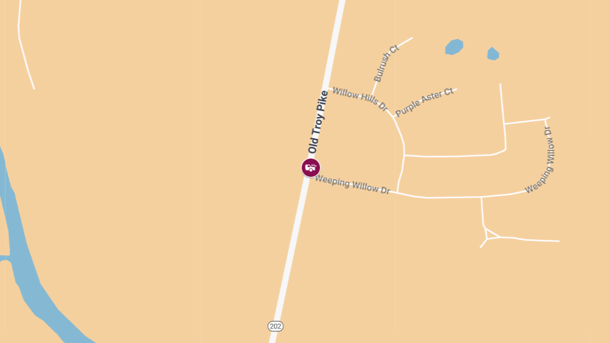 Injury Accident Reported Near Old Troy Pike by Twin Dr & Willow Hill Dr
