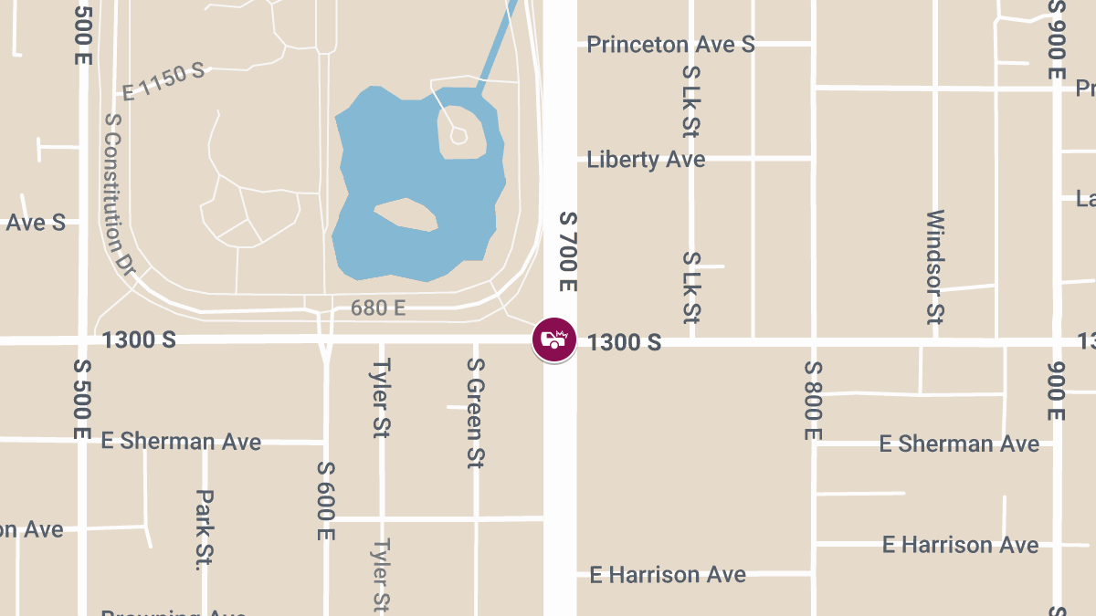 Injury Accident Reported at 1300 S and 700 E
