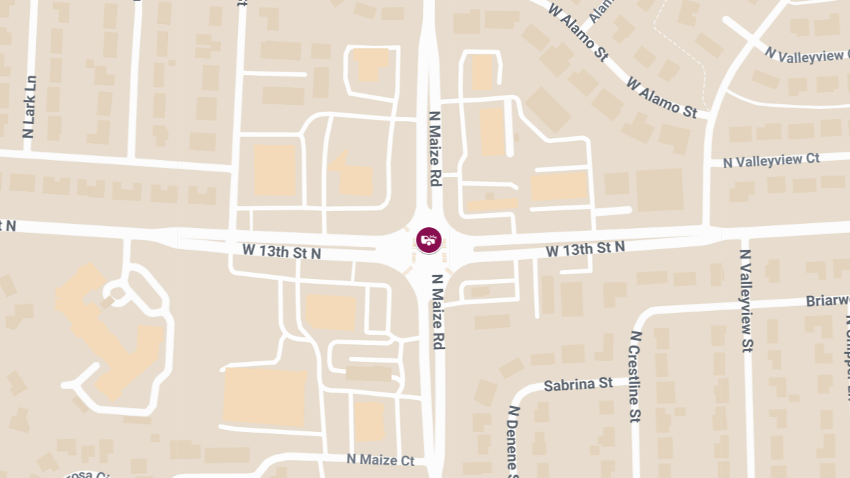 Injury Accident Reported at 13th St N & Maize Rd