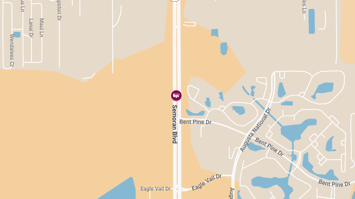 Injury Accident Reported at Bent Pine Dr & S Semoran Blvd
