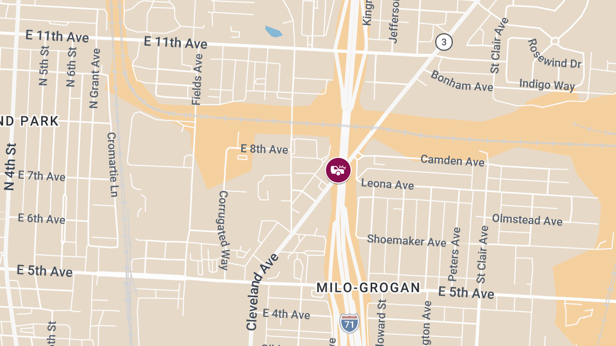 Injury Accident Reported at Cleveland Ave and I-71 N