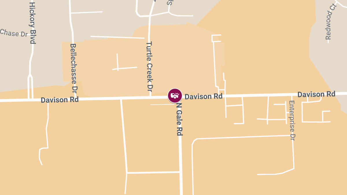 Injury Accident Reported at Davison Rd and N Gale Rd
