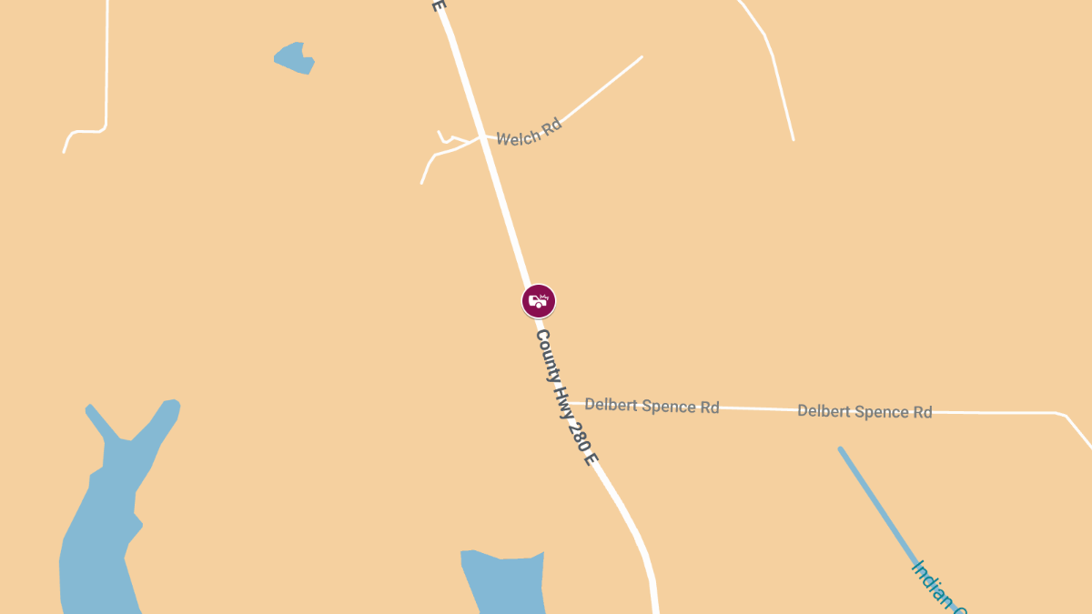 Injury Accident Reported at Delbert Spence Rd and CR-280