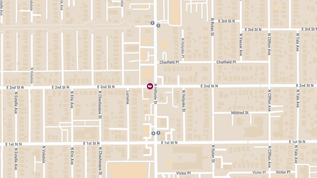 Injury Accident Reported at E 2nd St N & N Hillside St