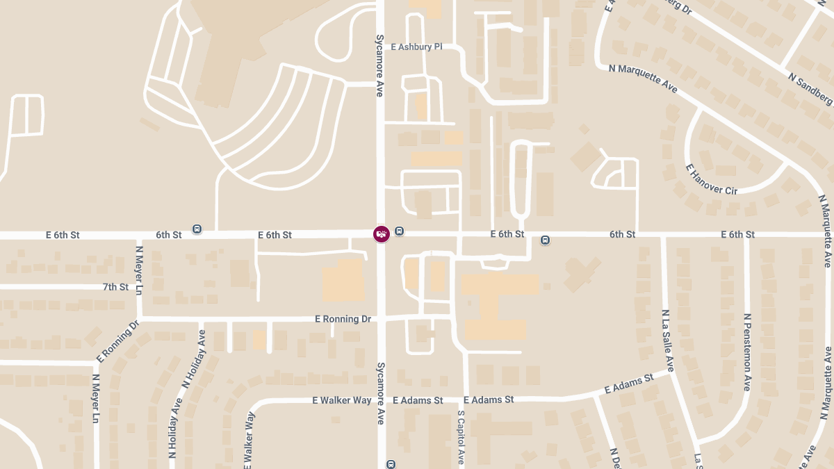 Injury Accident Reported at E 6th St and N Sycamore Ave