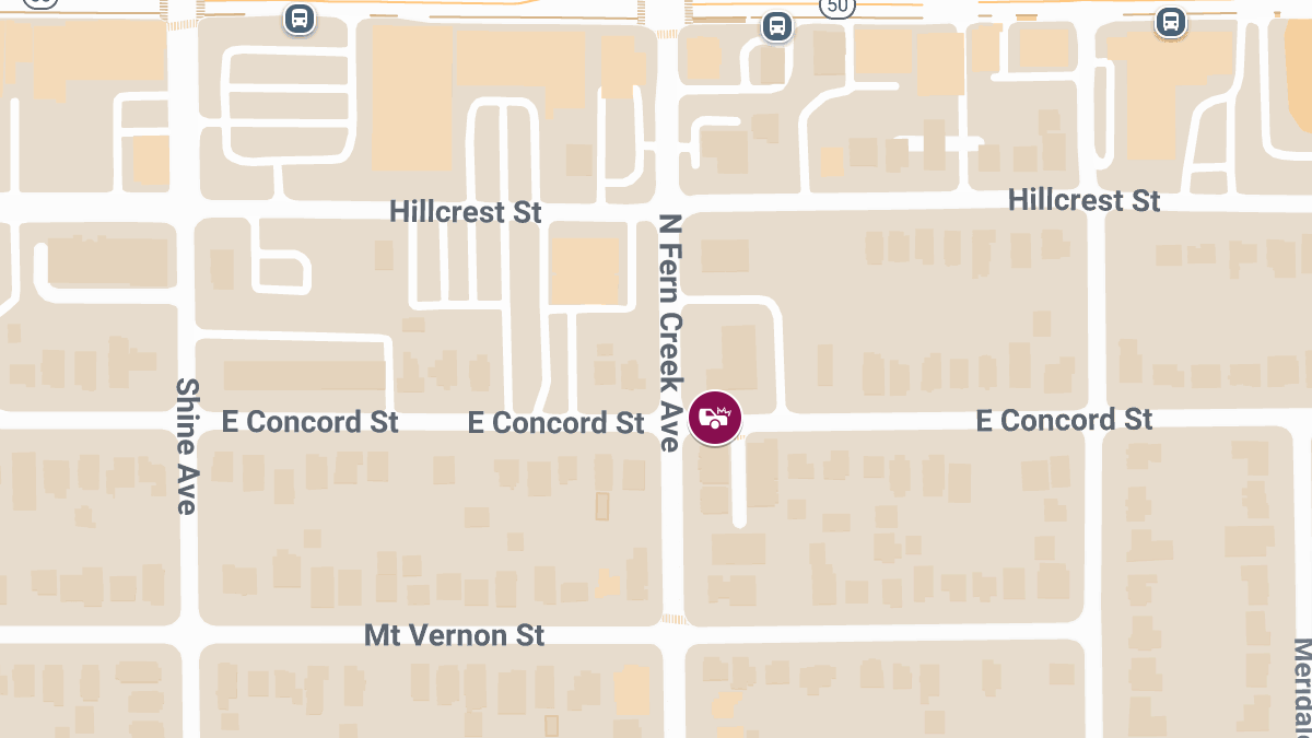 Injury Accident Reported at E Concord St and N Fern Creek Ave