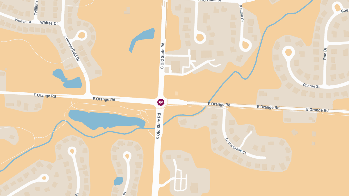 Injury Accident Reported at E Orange Rd and S Old State Rd