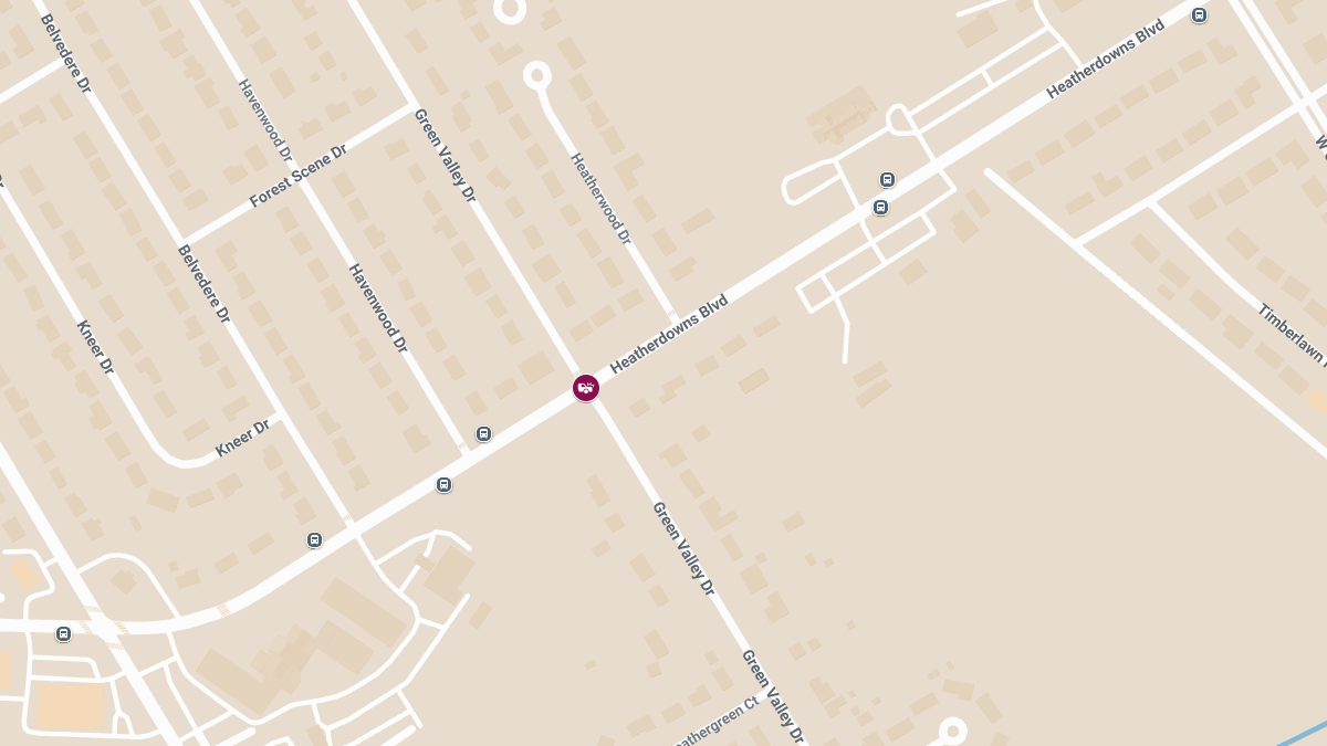 Injury Accident Reported at Green Valley Dr and Heatherdowns Blvd