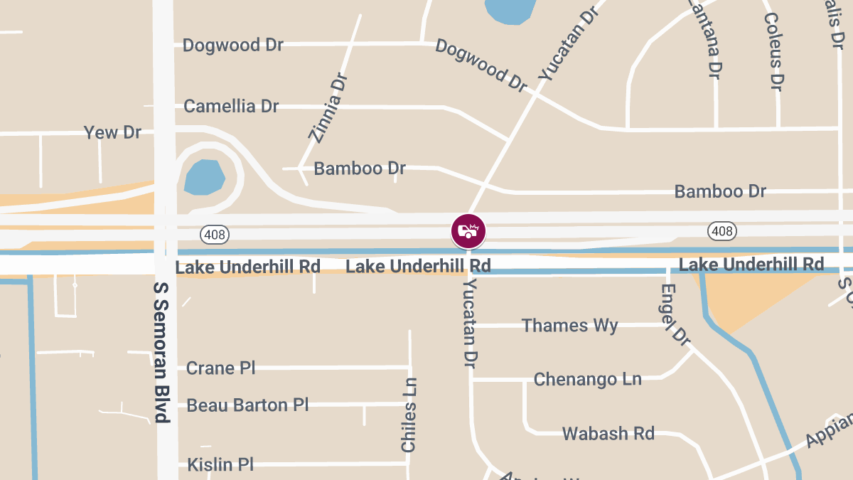 Injury Accident Reported at Lake Underhill Rd & Yucatan Dr