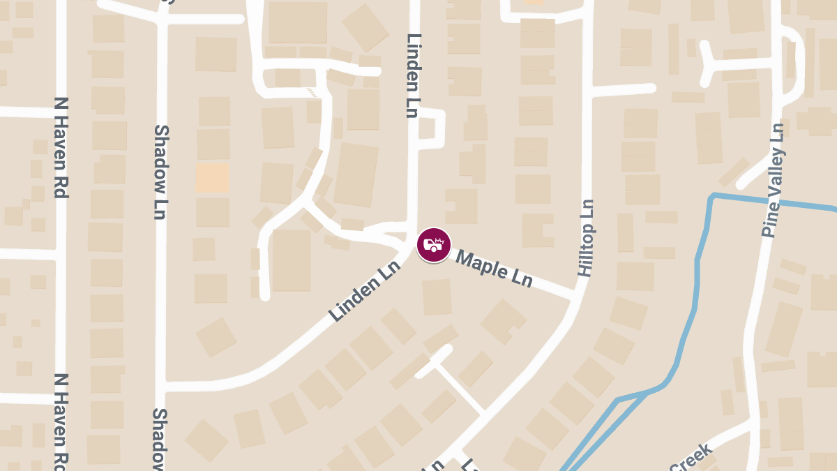 Injury Accident Reported at Maple Ln & Wilshire Dr