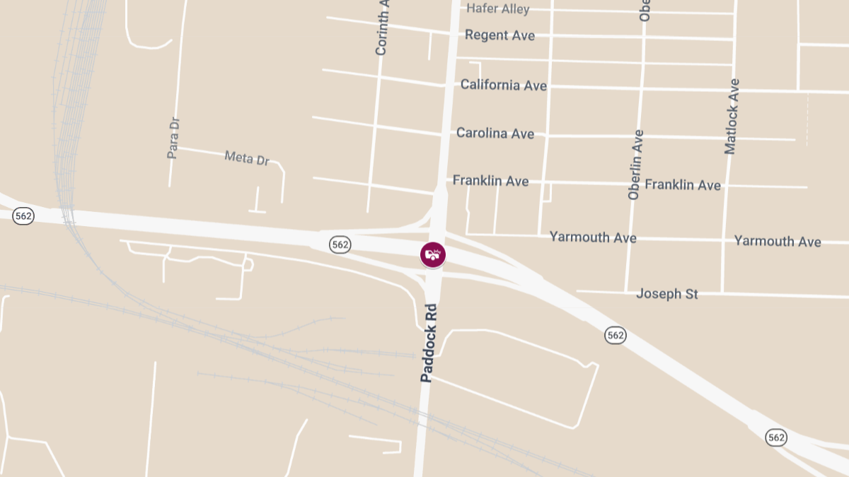 Injury Accident Reported at Paddock Rd and OH-562 W