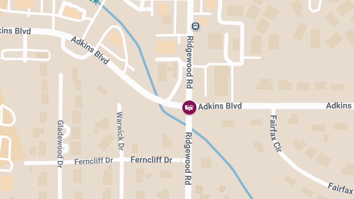 Injury Accident Reported at Ridgewood Rd & Adkins Blvd