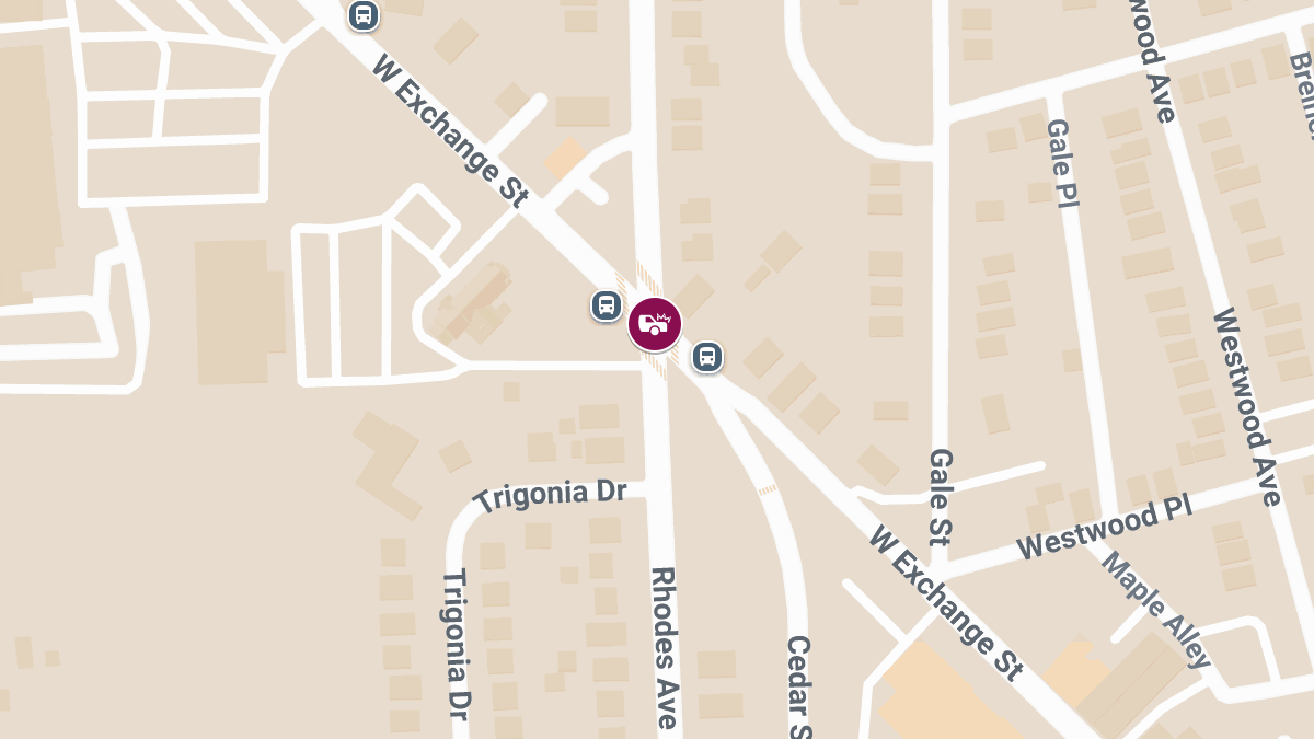 Injury Accident Reported at S Rhodes Ave & W Exchange St