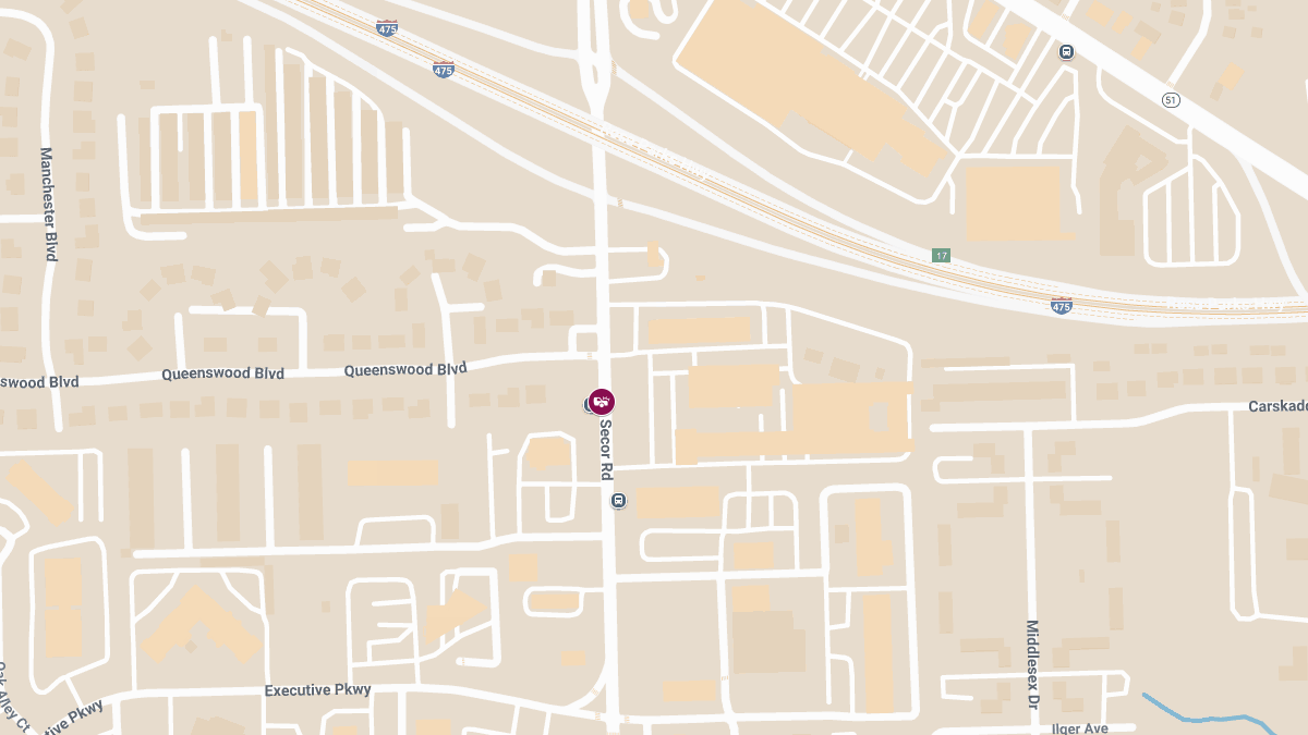 Injury Accident Reported at Secor Rd & Rowan Ave