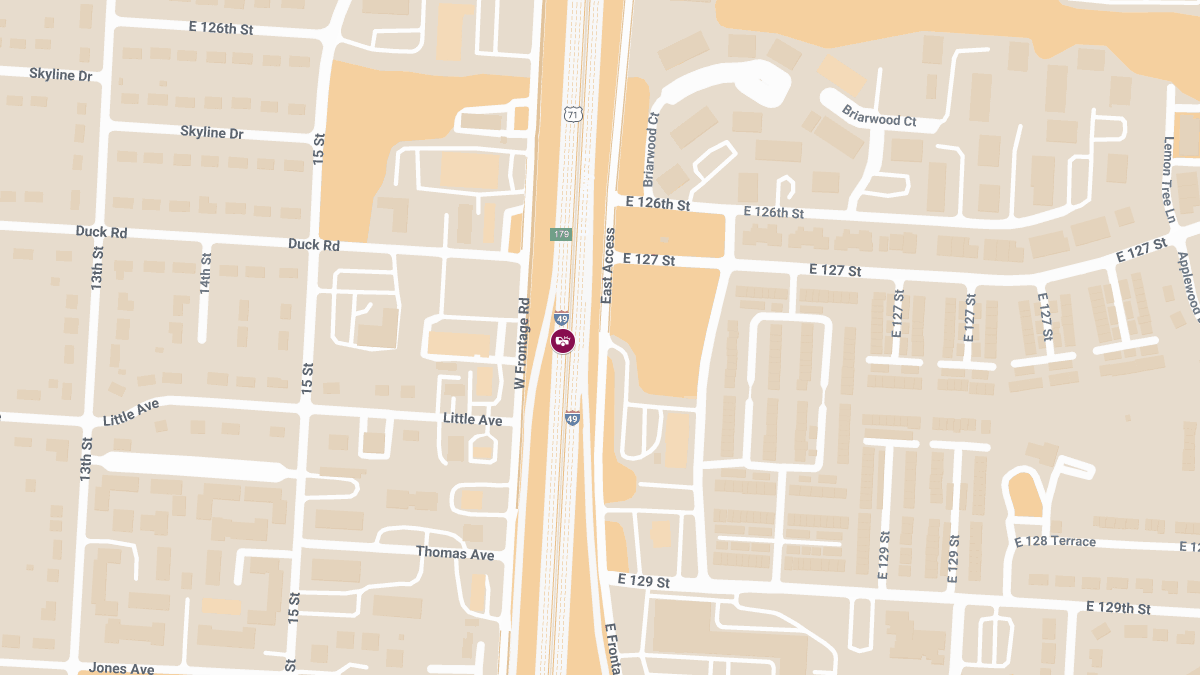 Injury Accident Reported on I-49 Near W 127th St