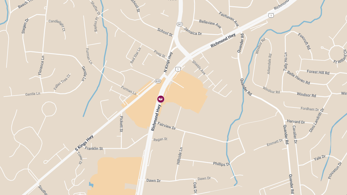 Injury Accident Reported on Richmond Hwy Near Chuck E. Cheese