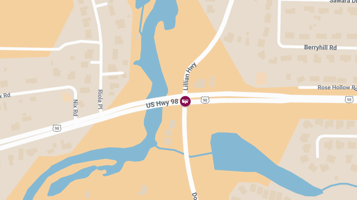 Injury Accident Reported on US-98 at Dog Track Rd