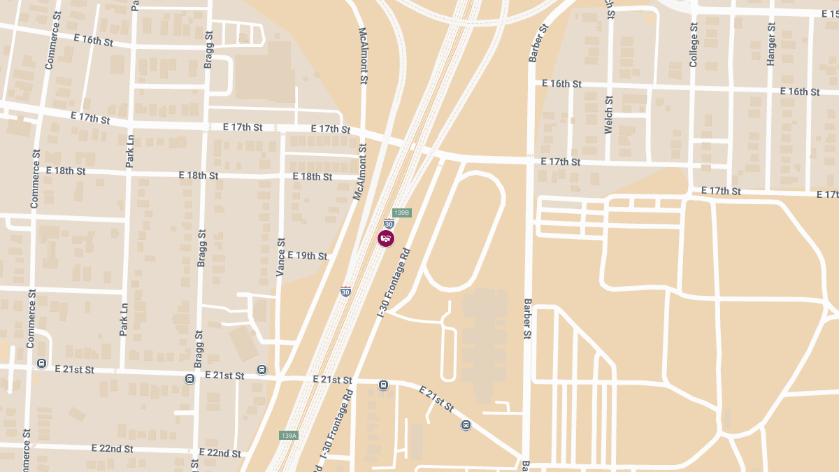 Injury Accident Reported on WB I-30 Near MM 130.5