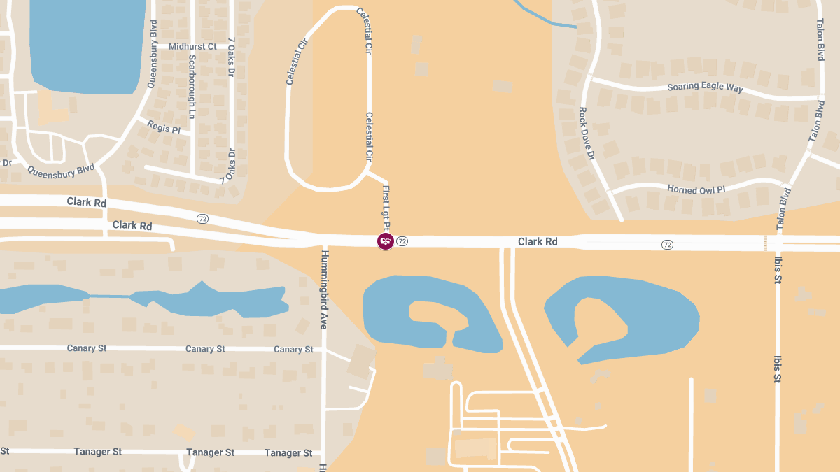 Injury Accident at Clark Rd and First Light Pt