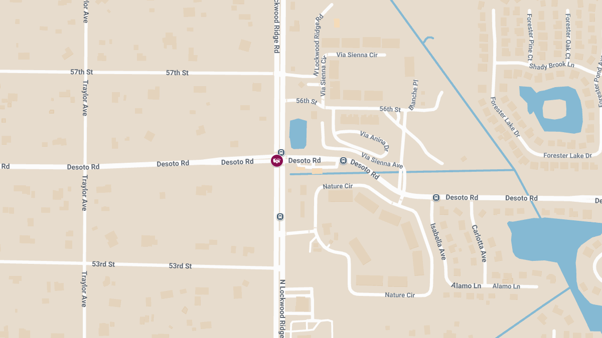 Injury Accident at Desoto Rd and N Lockwood Ridge Rd