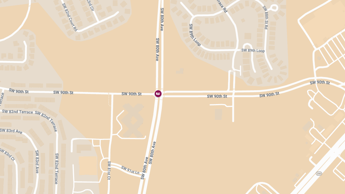 Injury Accident at SW 80th Ave & SW 90th St