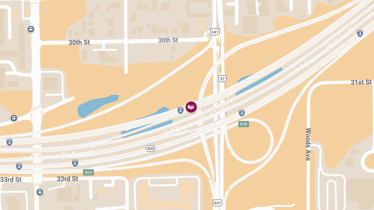 Injury Accident on I-4 West Near Kirkman Rd and Grand National Dr