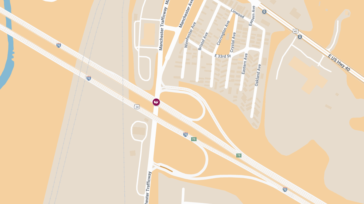 Injury Accident on I-70 E at Manchester Trafficway