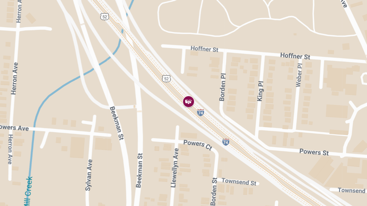 Injury Accident on I-74 EB Near Beekman St Ramp