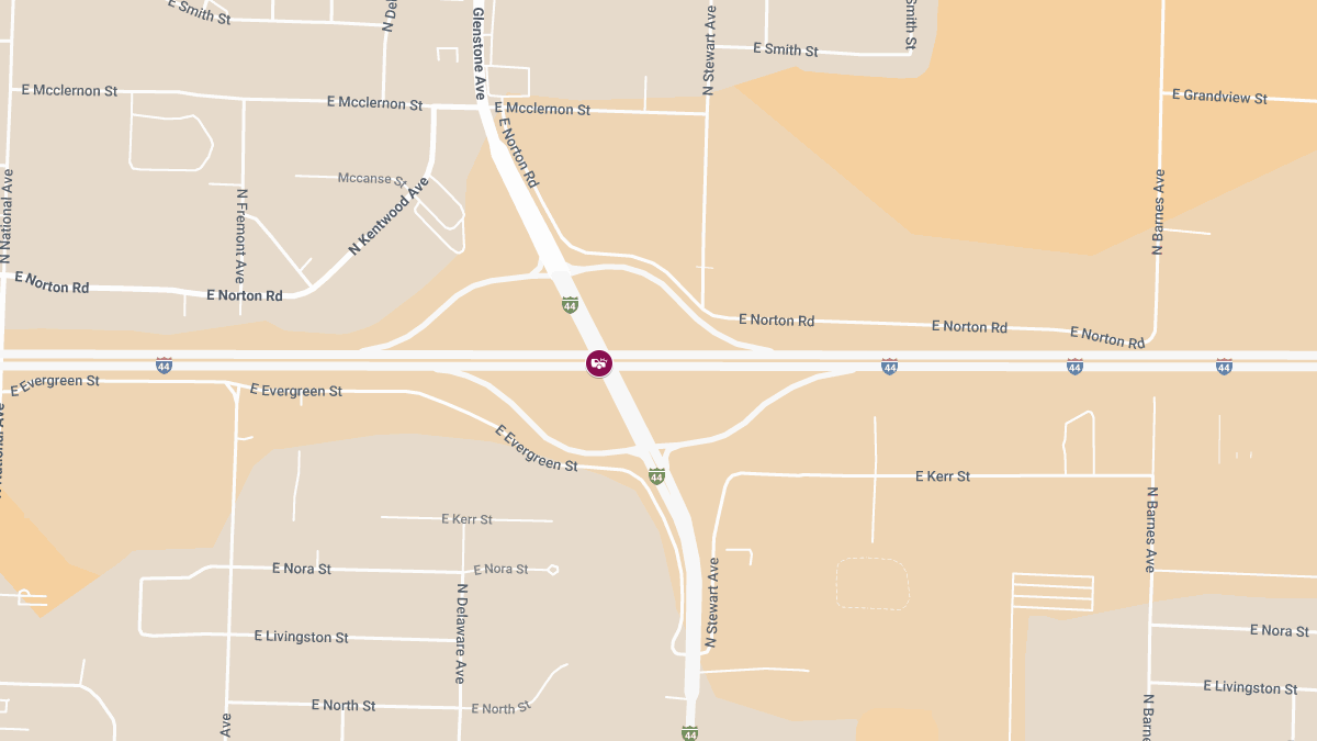Injury Accident on I‑44 Near Glenstone Ave Involving Semi and Car