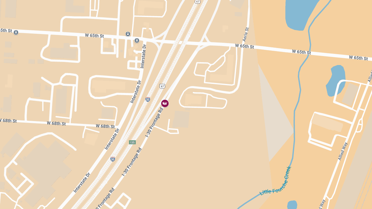 Injury Accident on WB Interstate Frontage Near W 65th St