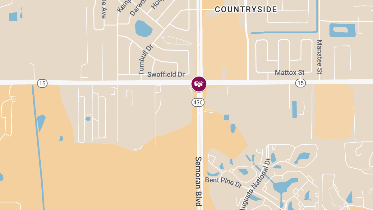 Injury Accident with Entrapment at S Semoran Blvd and Hoffner Ave