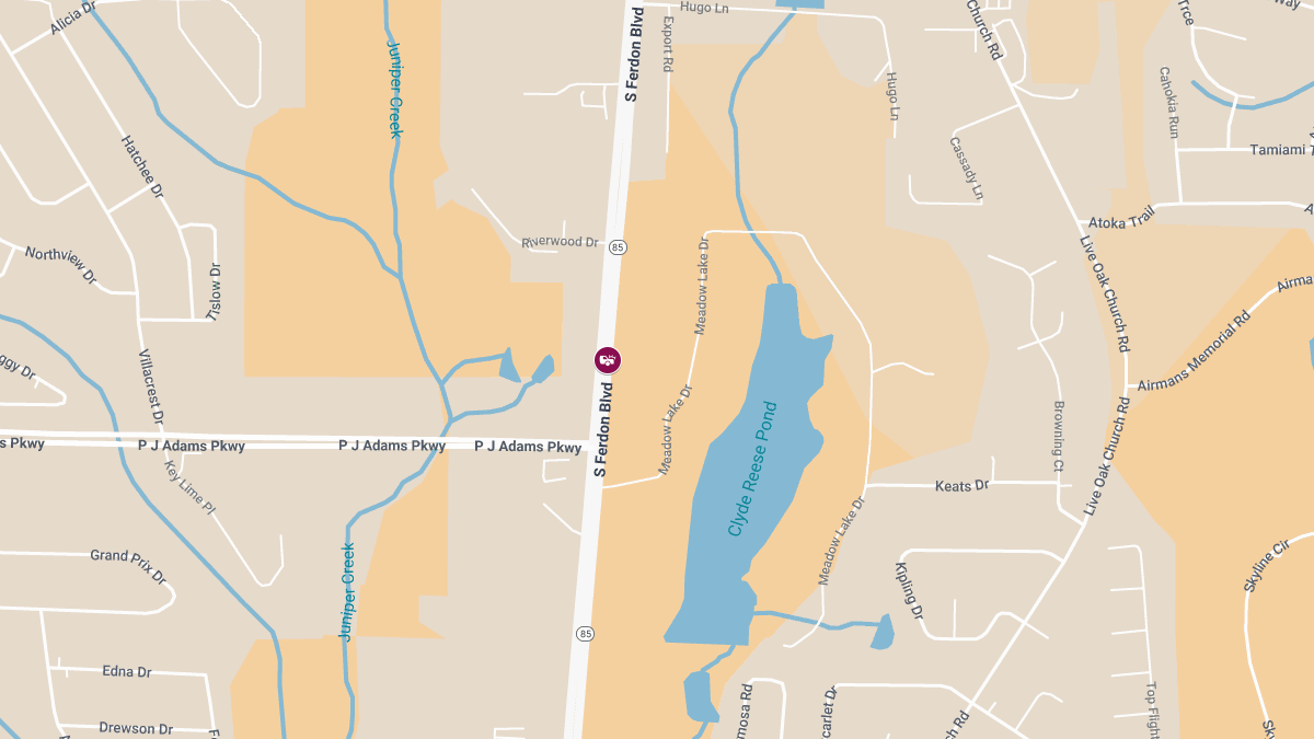 Injury Accident with Roadblock on S Ferdon Blvd