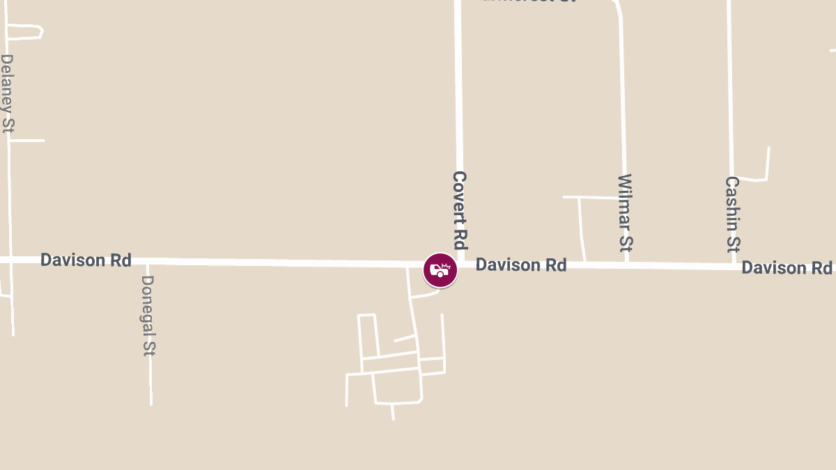 Injury-Causing Crash at Davison Rd & Covert Rd