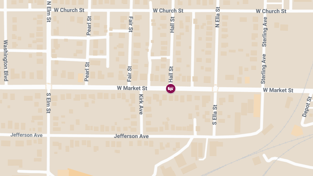 Injury Collision Reported Near S Hall St & W Market St