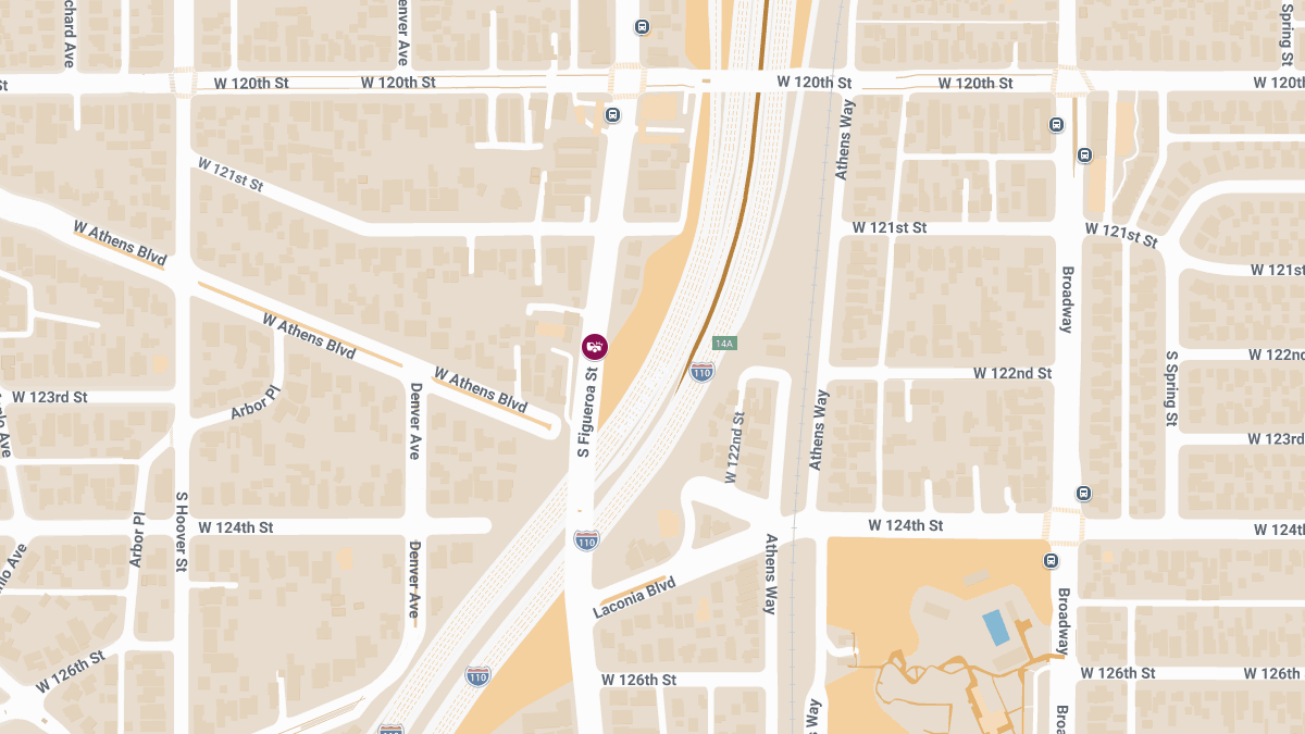 Injury Collision Reported at 12028 S Figueroa St