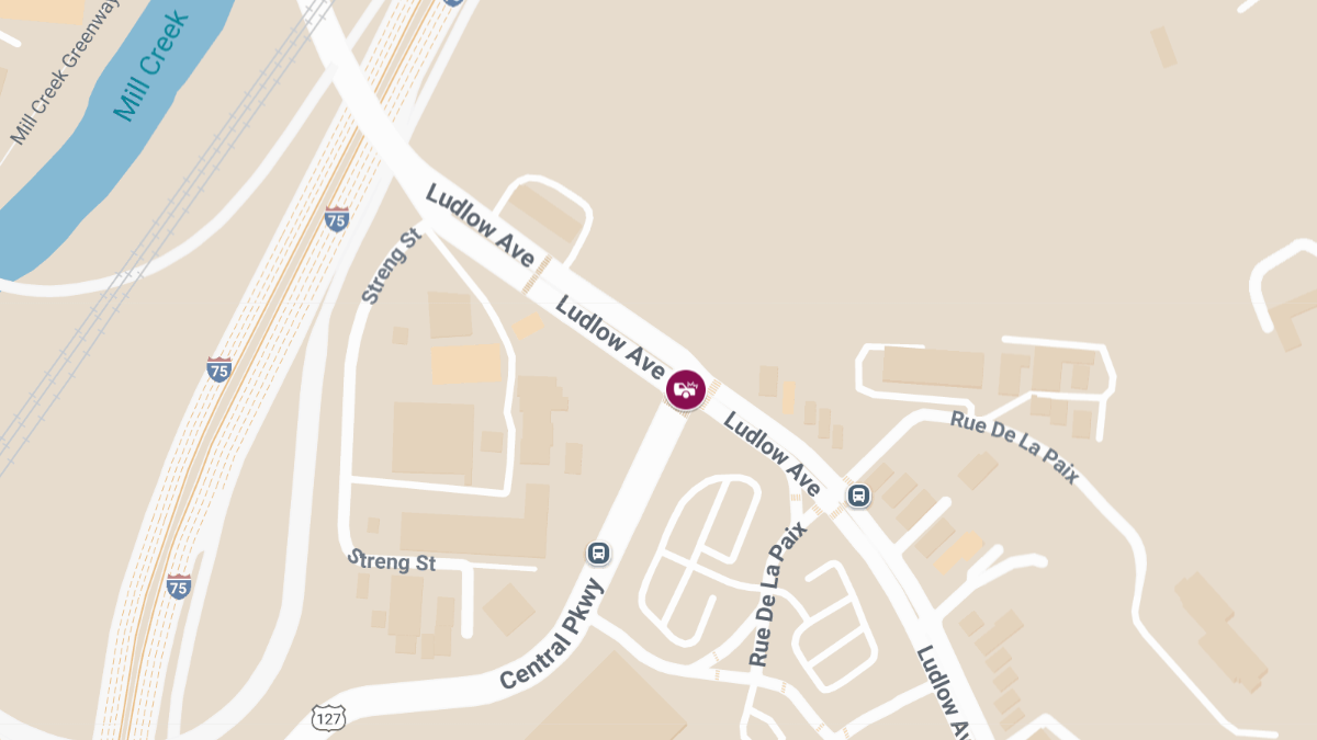 Injury Collision Reported at Central Pkwy and Ludlow Ave