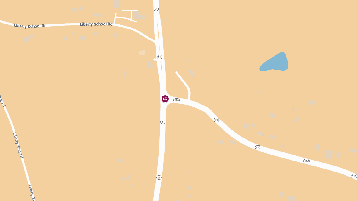 Injury Collision Reported at MO-21 &