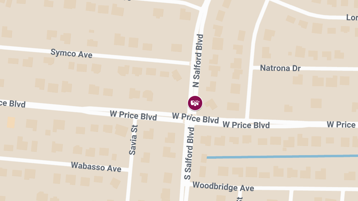 Injury Collision Reported at N Salford Blvd and W Price Blvd